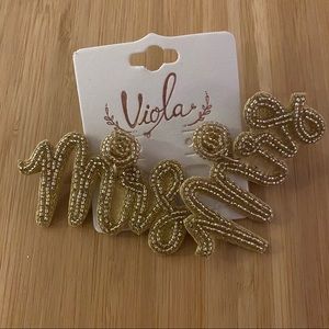 Beaded MRS earrings